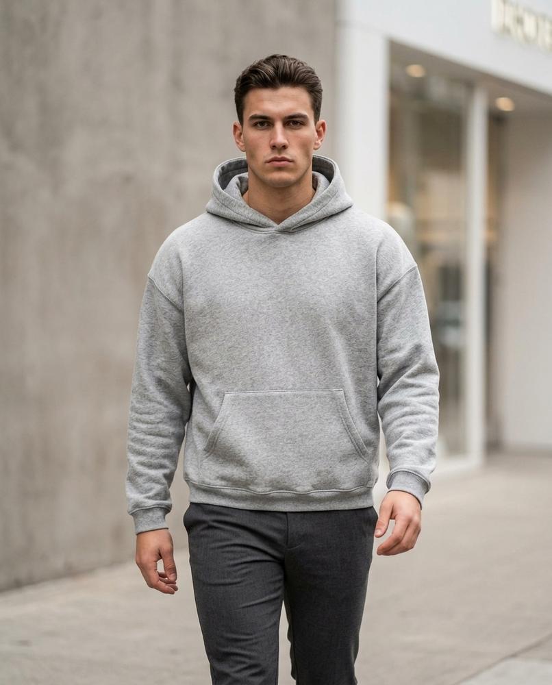 Dupiv | Langärmeliger Melierter Hoodie Herren – Tilly Outlet