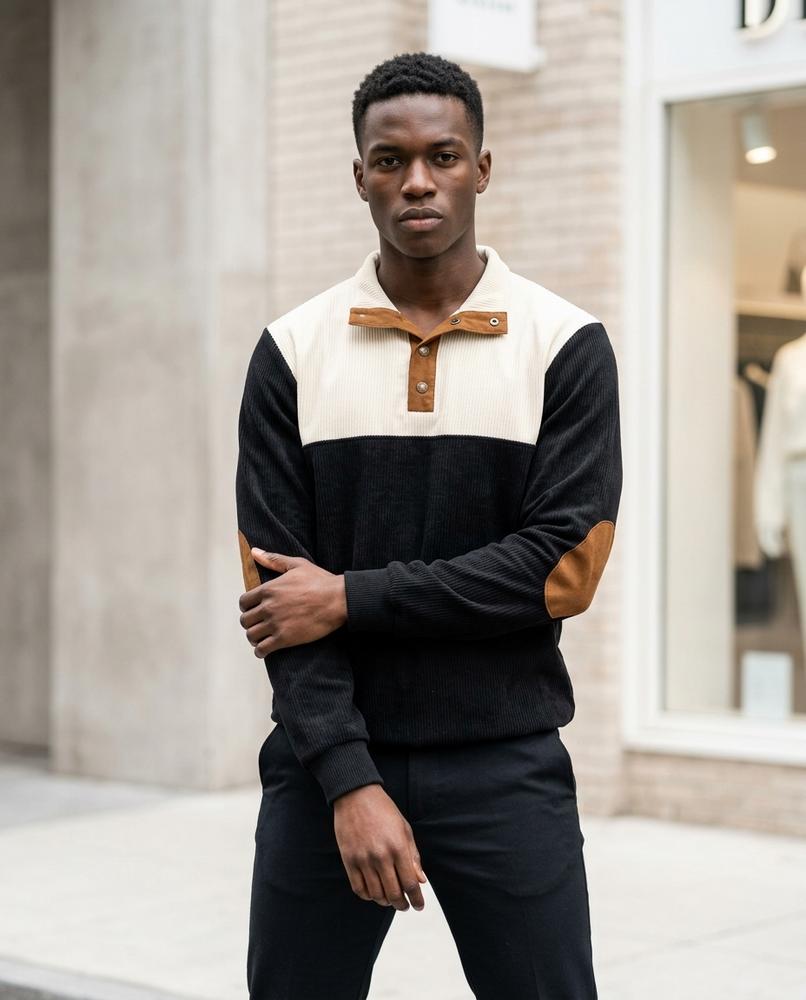 Ailas | Gerippt Geknöpft Pullover Herren – Tilly Outlet