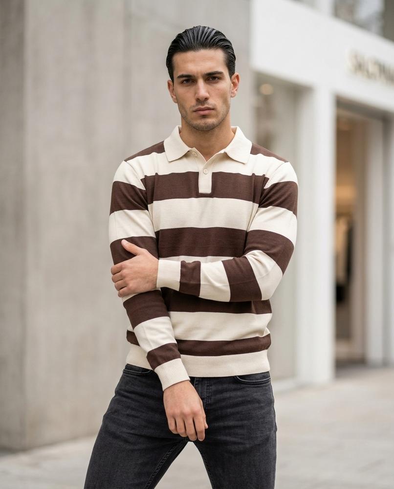 Vawor | Gestreifter Strick Pullover Herren – Tilly Outlet