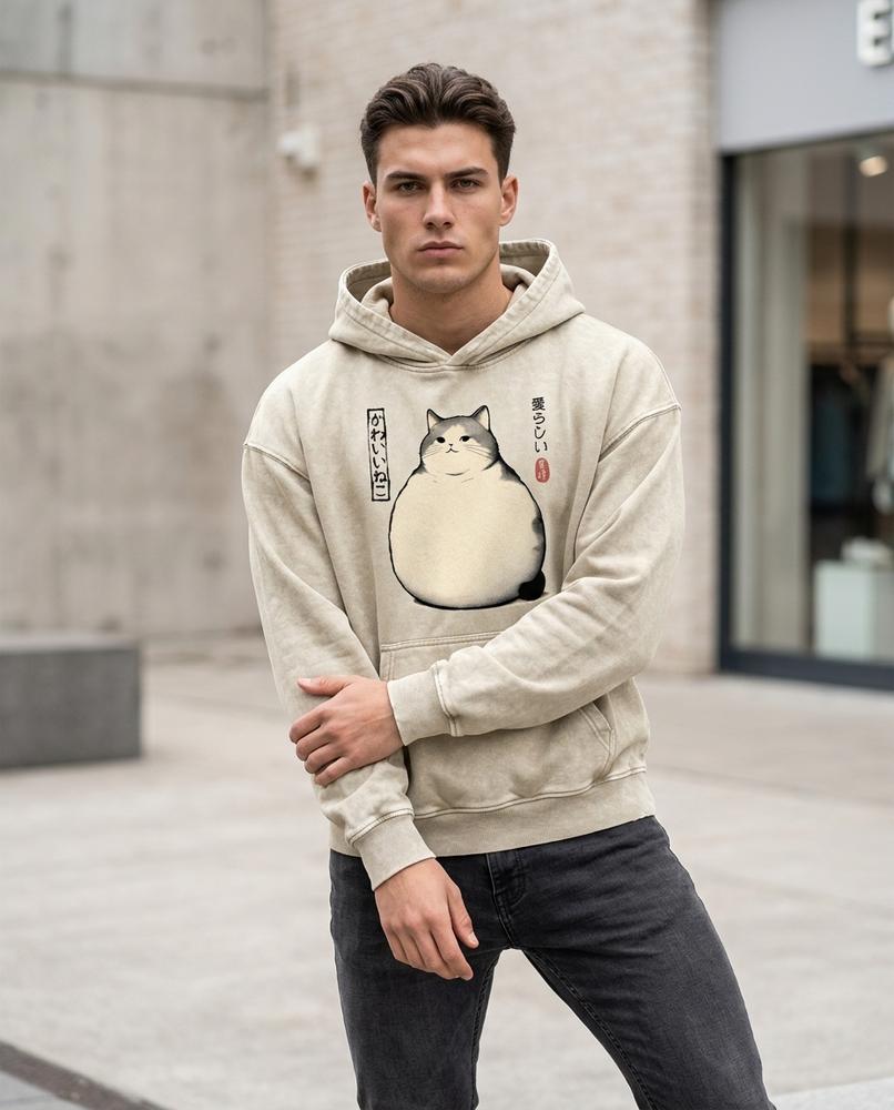 Denid | Bedruckter Gewaschener Hoodie Herren – Tilly Outlet