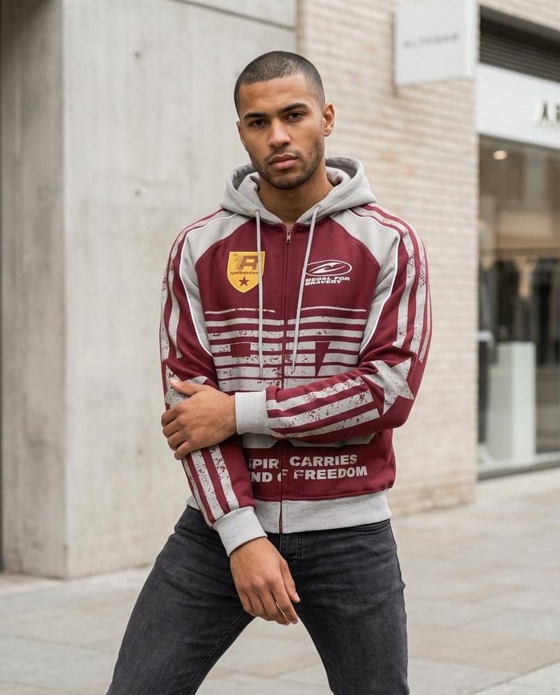 Mumul | Bedruckt Mehrfarbig Hoodie Herren – Tilly Outlet