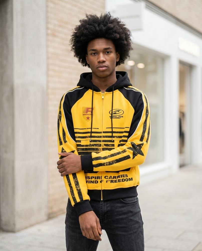 Mumul | Bedruckt Mehrfarbig Hoodie Herren – Tilly Outlet