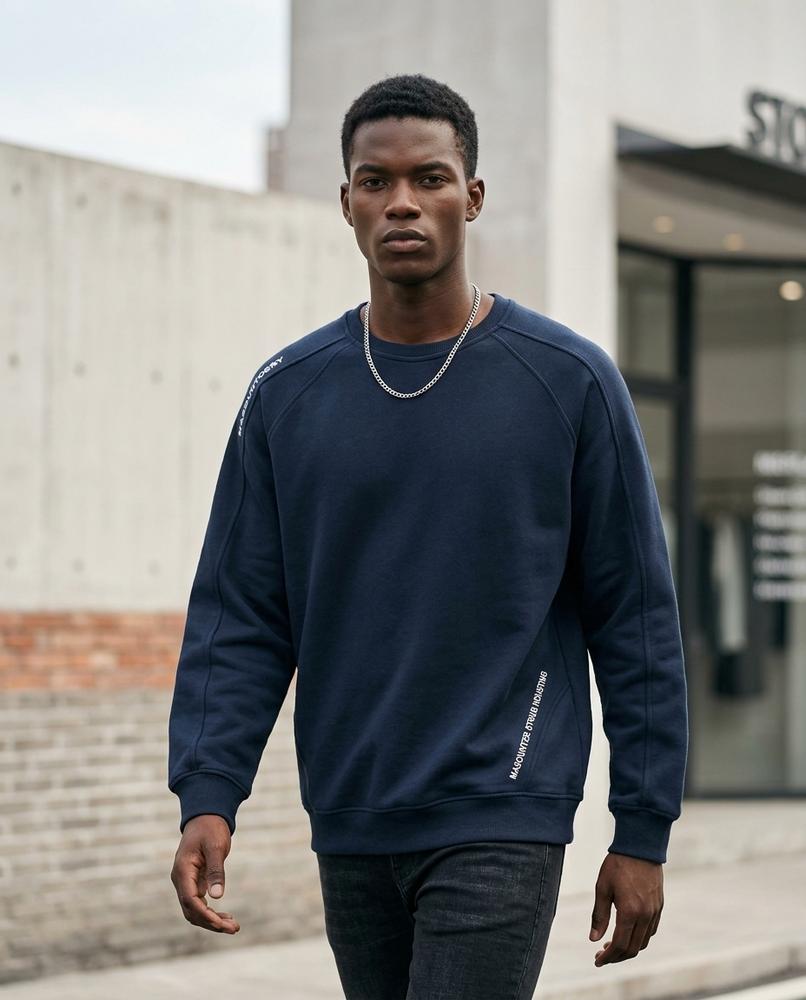 Aozer | Langärmliges Rundhals Sweatshirt Herren – Tilly Outlet