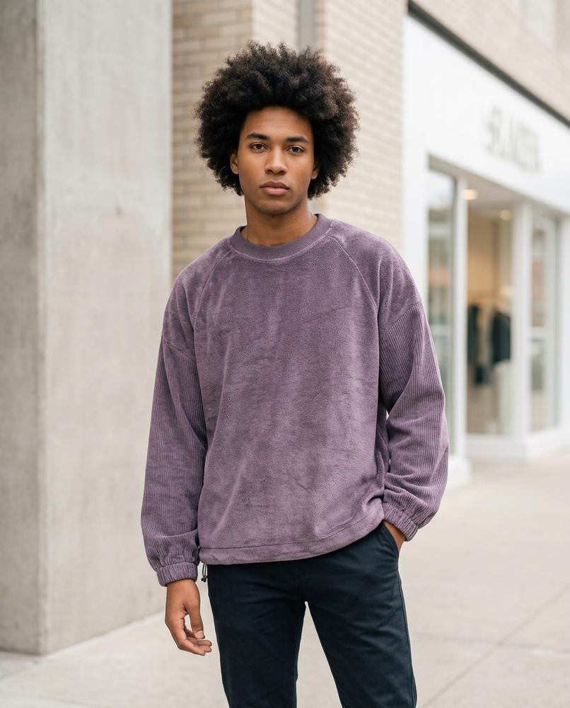 Nubal | Gerippter Langärmliger Pullover Herren – Tilly Outlet