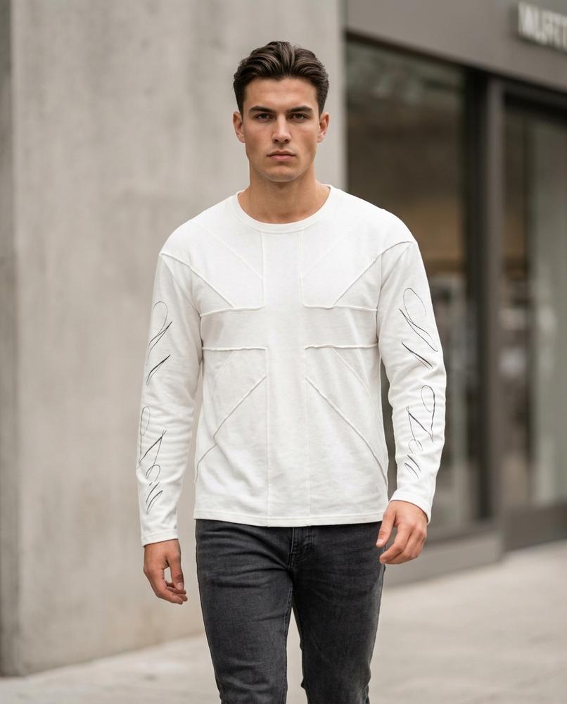 Turel | Langärmliges Besticktes Shirt Herren – Tilly Outlet