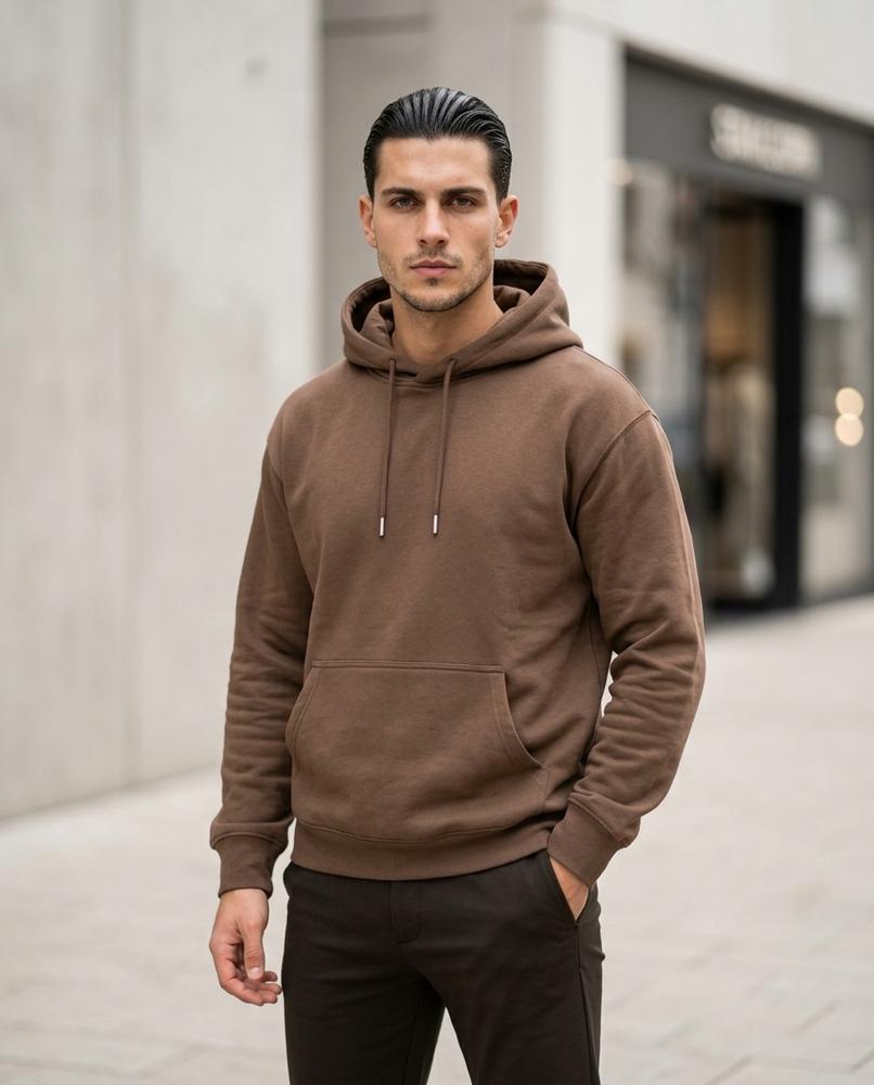 Cipiv | Aufgerauter Einfarbiger Hoodie Herren – Tilly Outlet