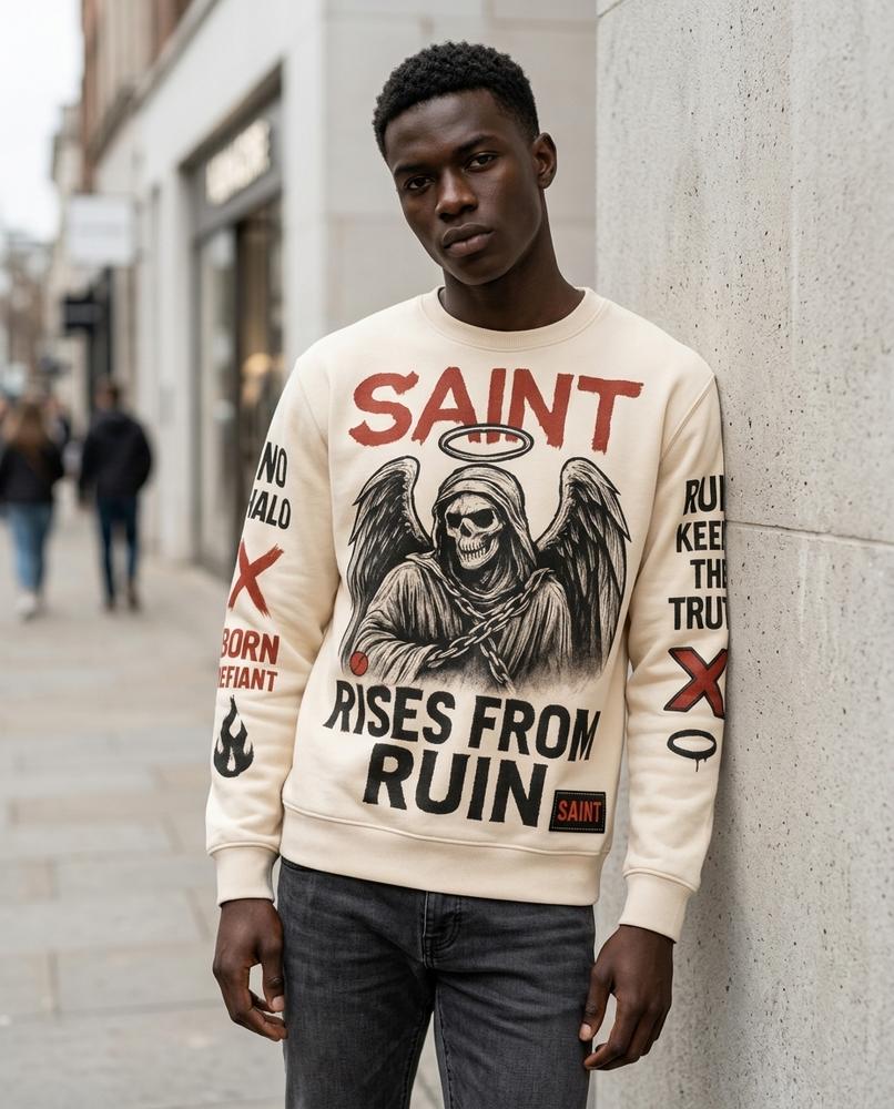 Aozan | Langärmliges Bedrucktes Sweatshirt Unisex – Tilly Outlet