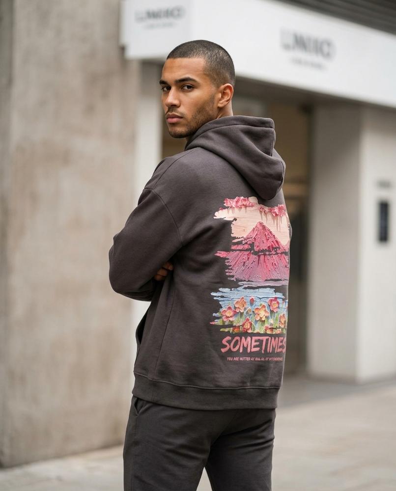 Zukir | Bedruckter Lockerer Hoodie Herren – Tilly Outlet