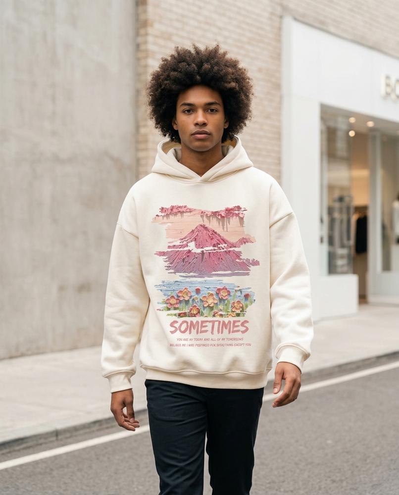 Zukir | Bedruckter Lockerer Hoodie Herren – Tilly Outlet