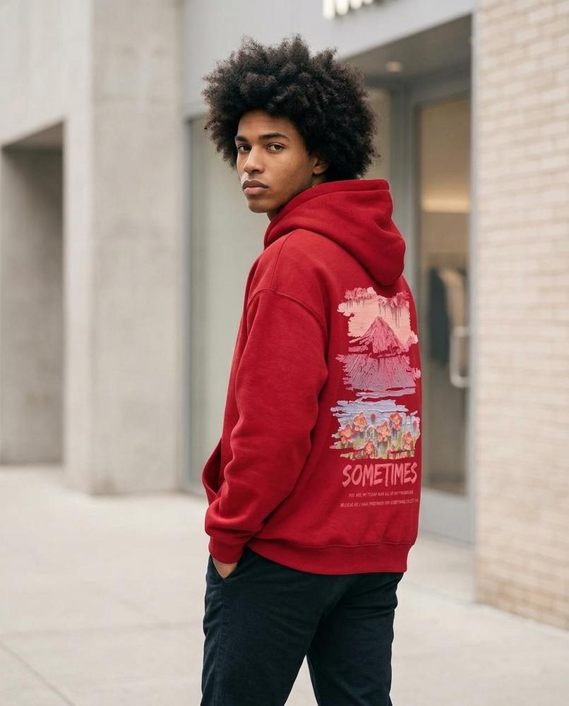 Zukir | Bedruckter Lockerer Hoodie Herren – Tilly Outlet