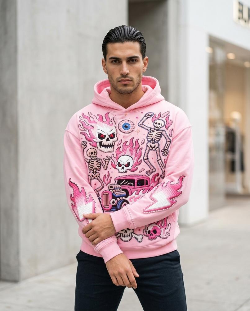 Sonot | Grafisch Bestickt Hoodie Herren – Tilly Outlet