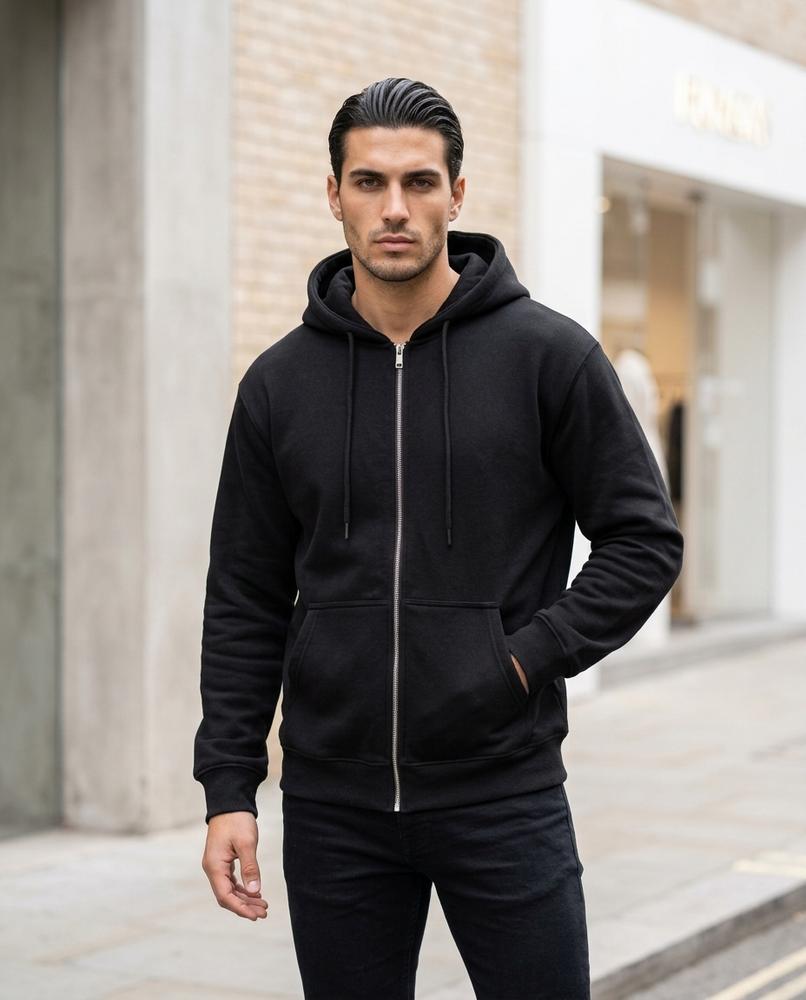 Sarel | Langärmliger Einfarbiger Hoodie Unisex – Tilly Outlet
