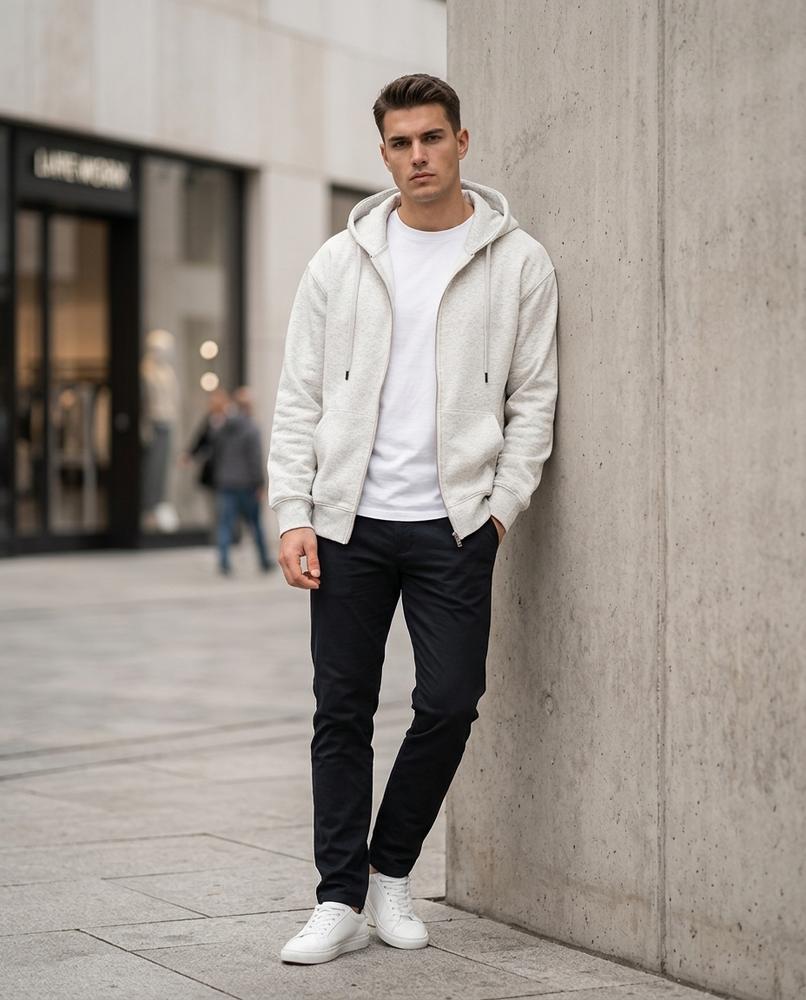 Sarel | Langärmliger Einfarbiger Hoodie Unisex – Tilly Outlet