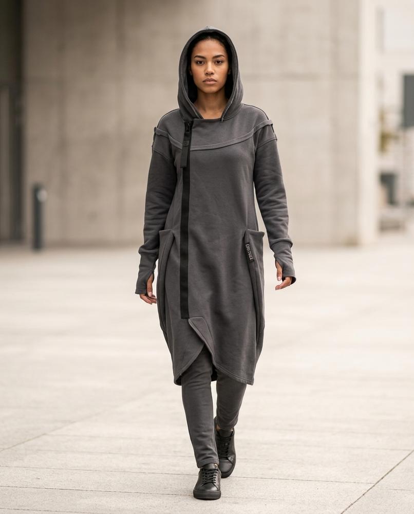Vimon | Asymmetrischer Langärmeliger Mantel Unisex – Tilly Outlet