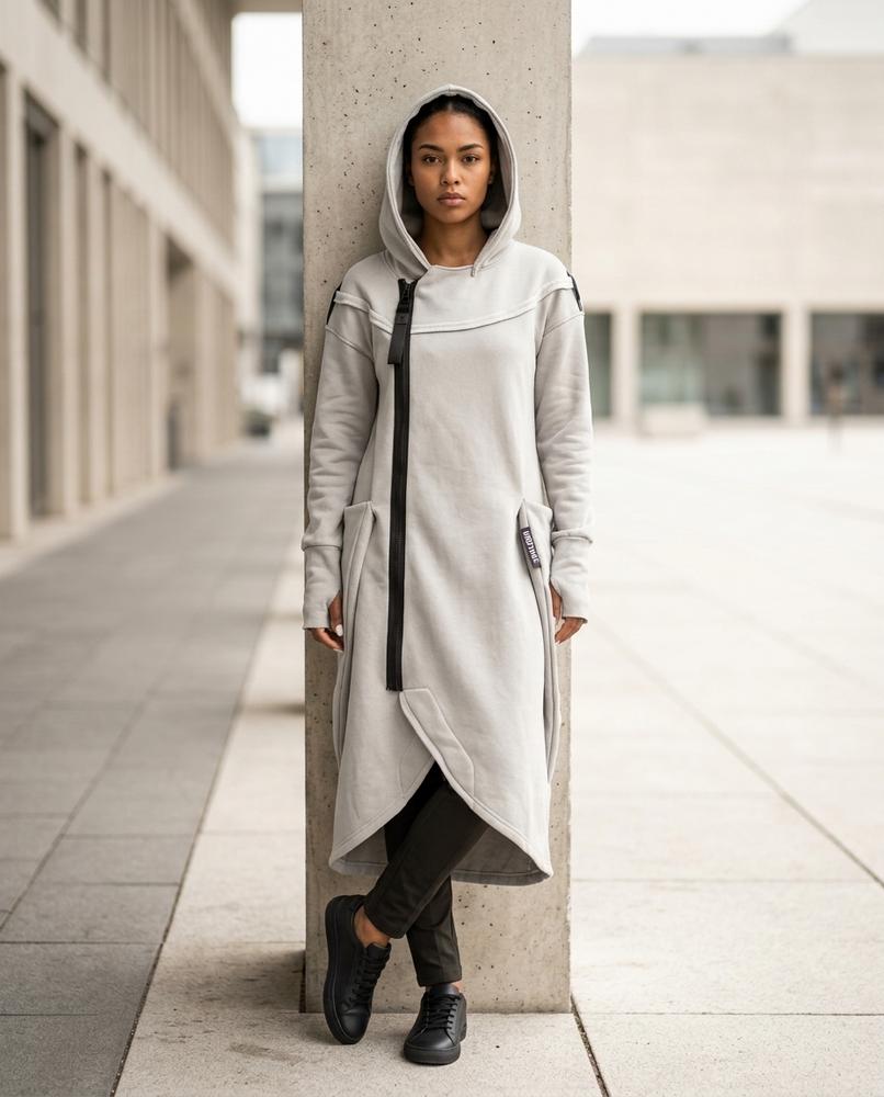 Vimon | Asymmetrischer Langärmeliger Mantel Unisex – Tilly Outlet