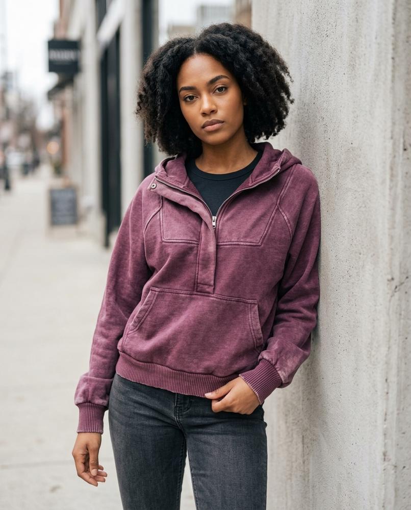 Leser | Gewaschen Locker Hoodie Damen – Tilly Outlet