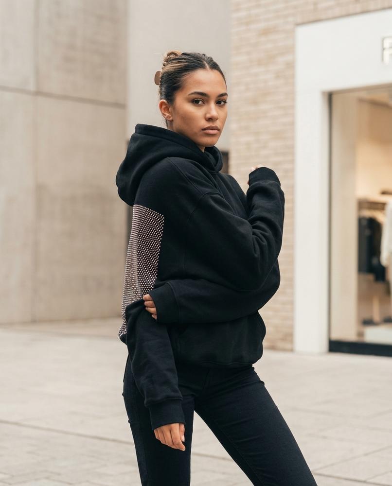 Tisan | Ausgeschnittener Besetzter Hoodie Damen – Tilly Outlet