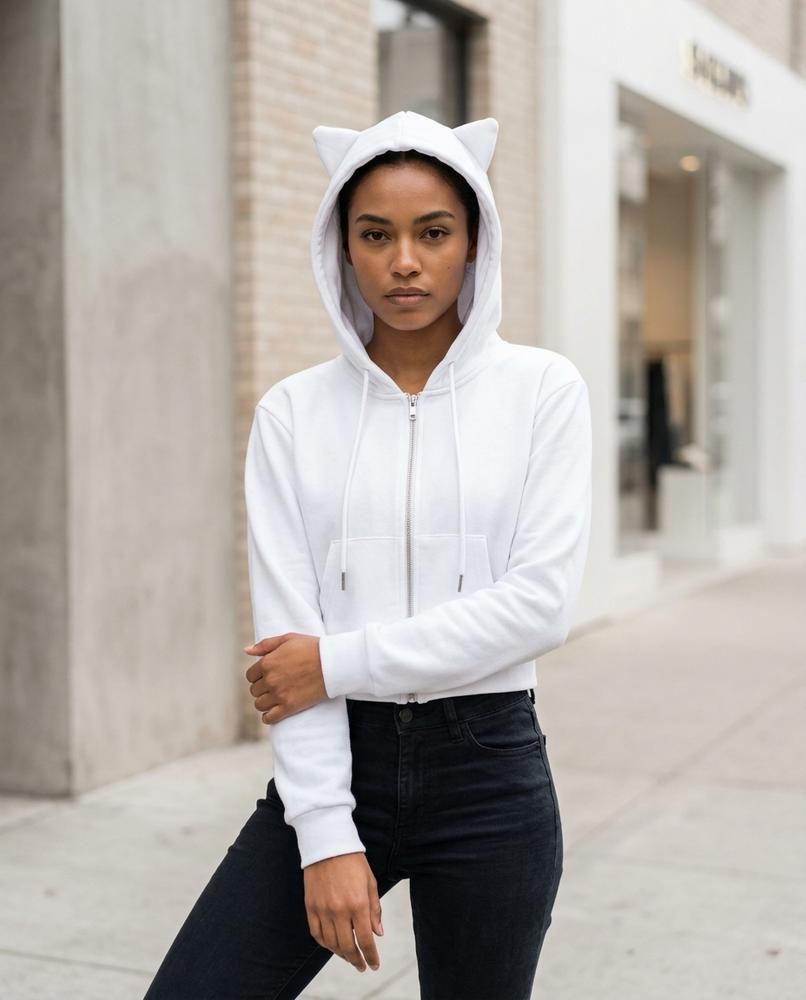 Madar | Kurzgeschnittener Reißverschluss Hoodie Damen – Tilly Outlet