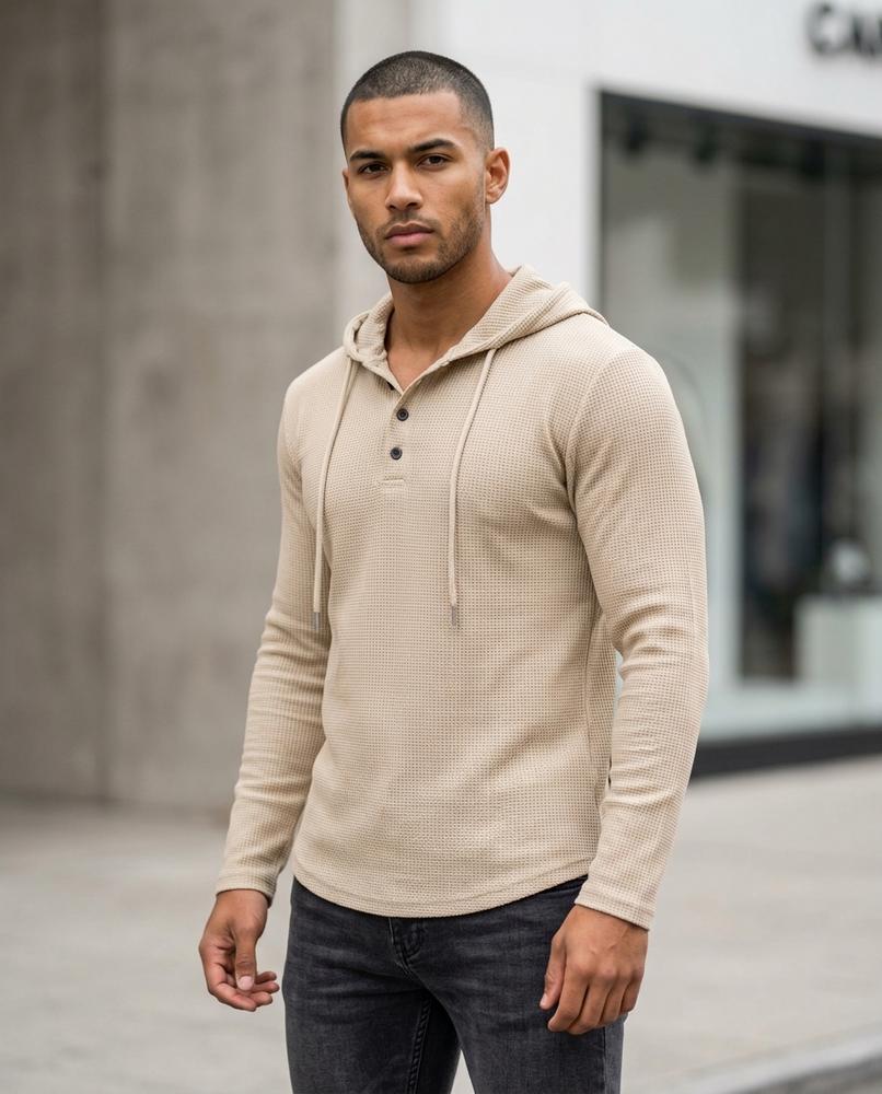 Savel | Strukturiert Langärmlig Hoodie Herren – Tilly Outlet