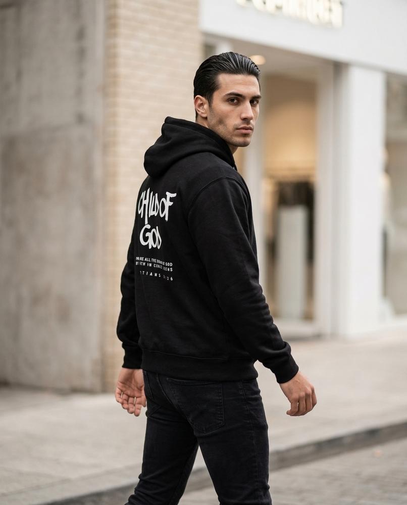 Sanor | Bedruckter Langarm Hoodie Unisex – Tilly Outlet