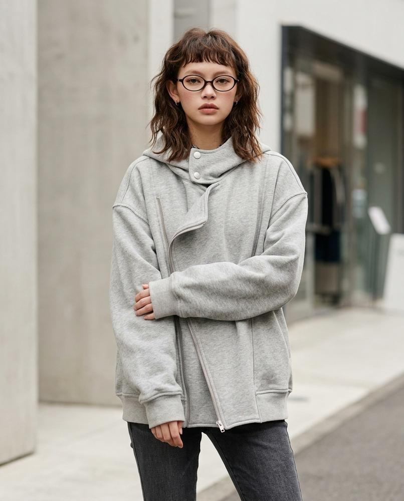 Darev | Asymmetrisch Oversized Jacke Unisex – Tilly Outlet