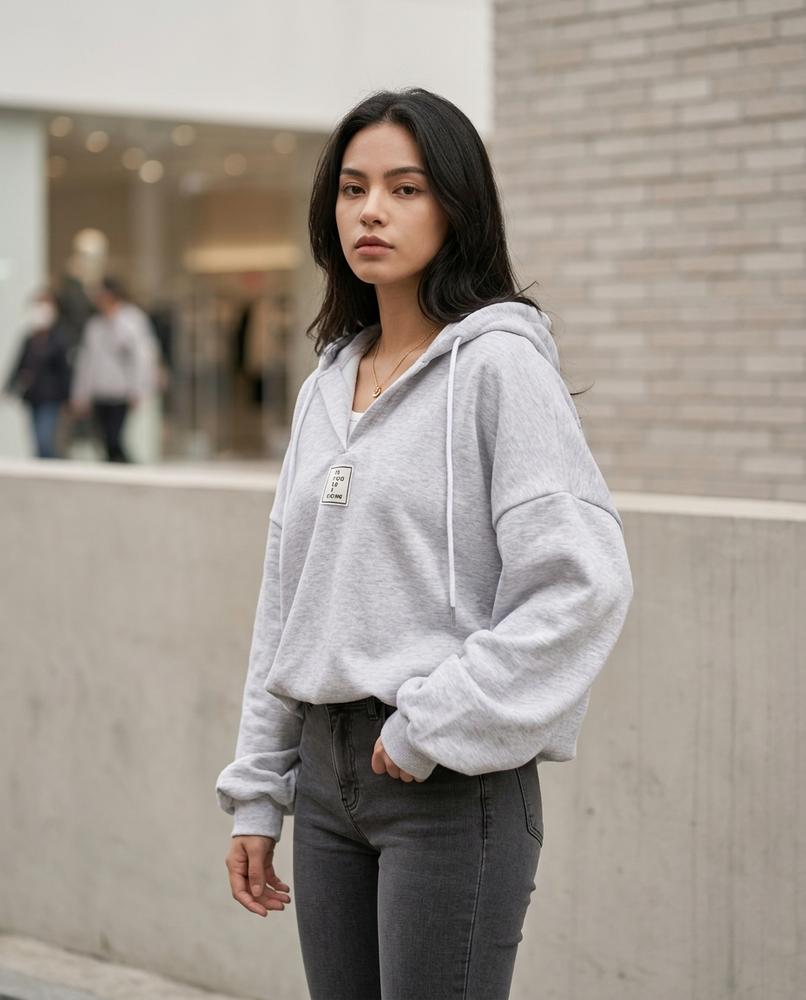 Madan | Oversized Gekragt Hoodie Damen – Tilly Outlet
