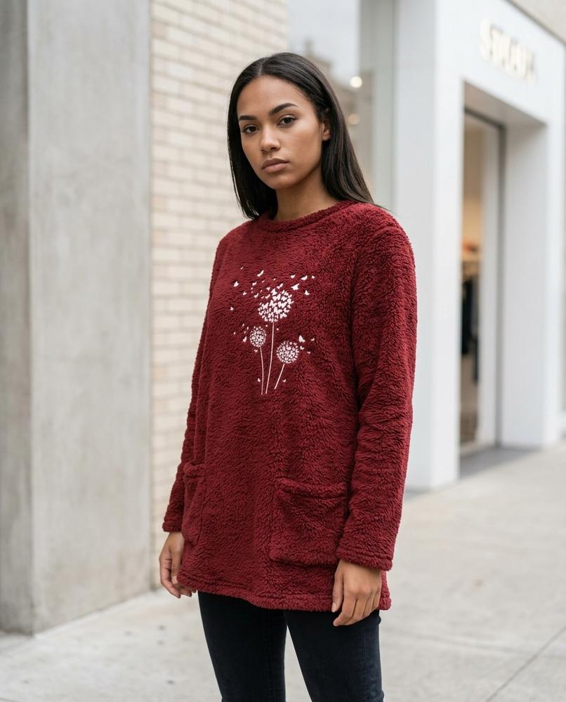 Rodan | Flauschige Langgeschnittene Tunika Damen – Tilly Outlet