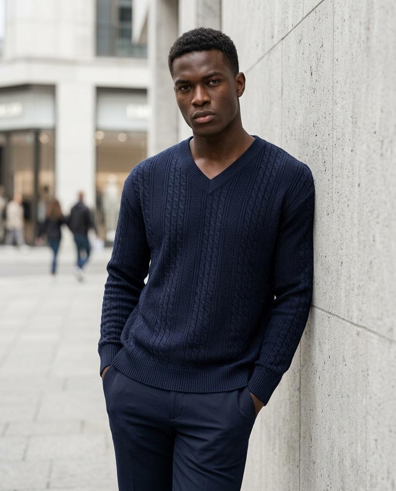 Men's Sweater – Lysil, Textured fabric, An attached hood – Tilly Outlet