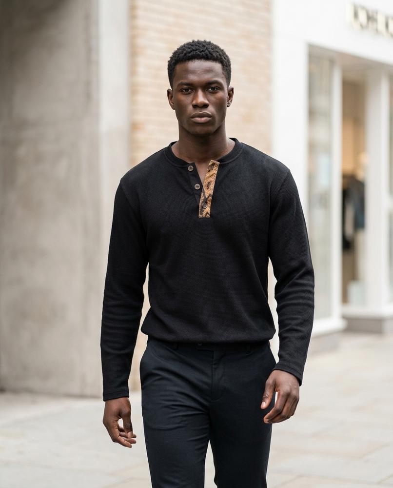 Men's Shirt – Niram, Textured fabric, Long sleeves – Tilly Outlet