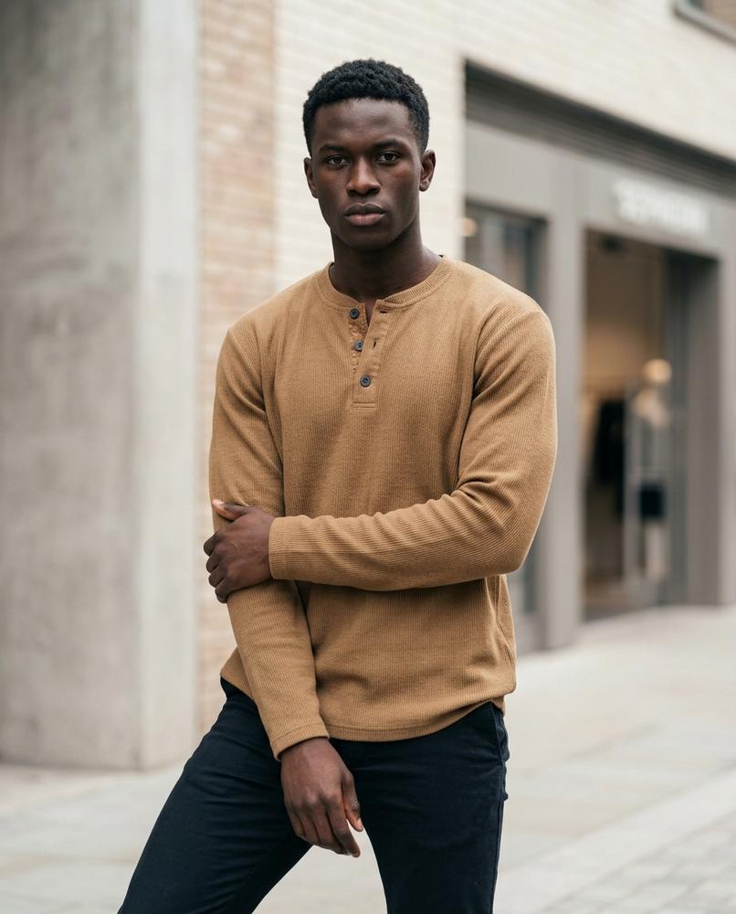 Men's Shirt – Niram, Textured fabric, Long sleeves – Tilly Outlet