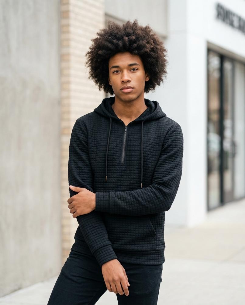 Men's Hoodie – Nemar, Fleece lining, Textured fabric – Tilly Outlet