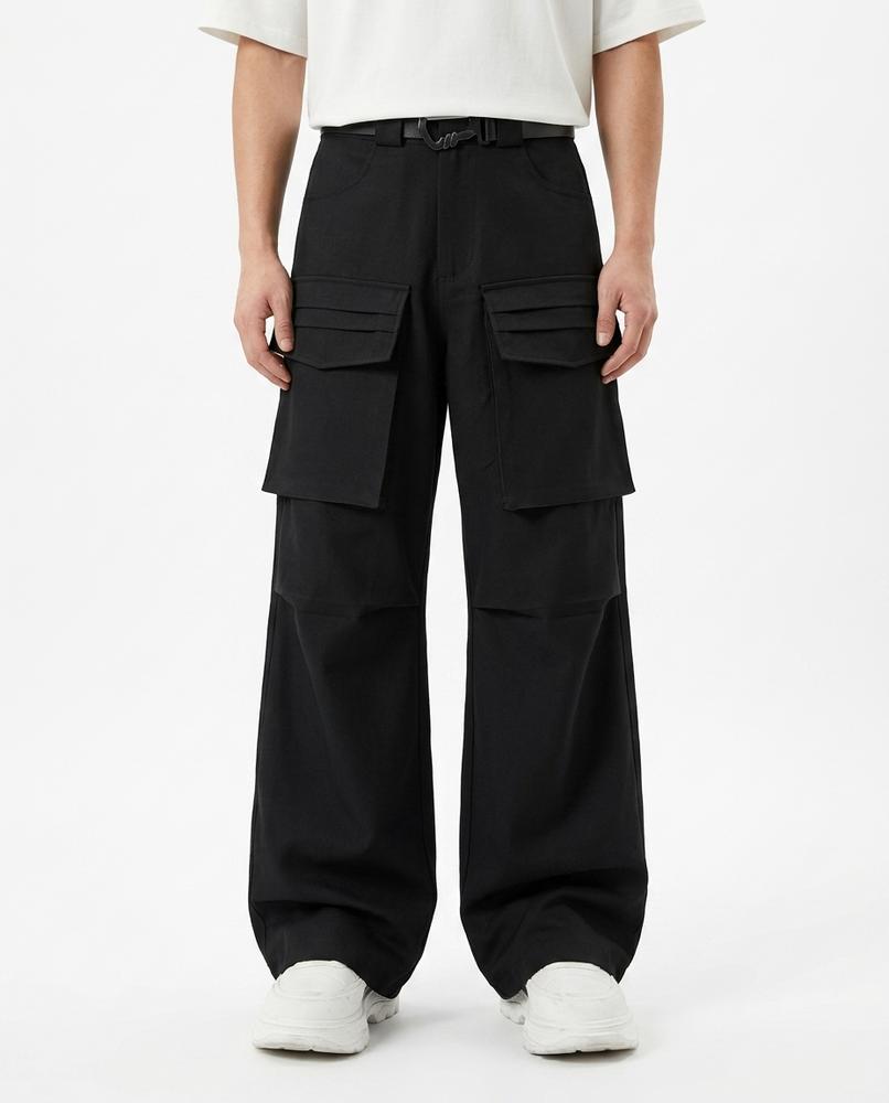 Unisex Pants – Yorev, Relaxed fit, Button fastening – Tilly Outlet