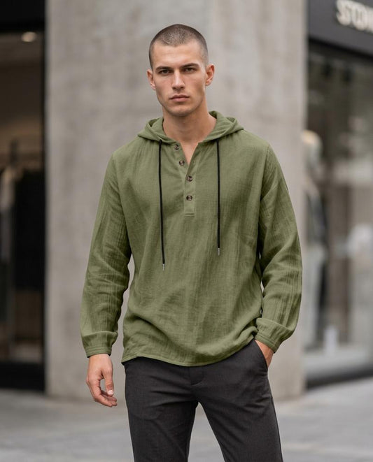 Men's Hoodie – Kalor, Long sleeves, Relaxed fit – Tilly Outlet