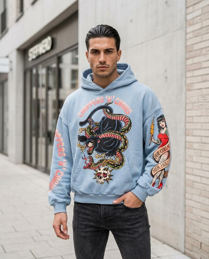 Unisex Hoodie – Nomor, Oversized fit, Printed graphic – Tilly Outlet
