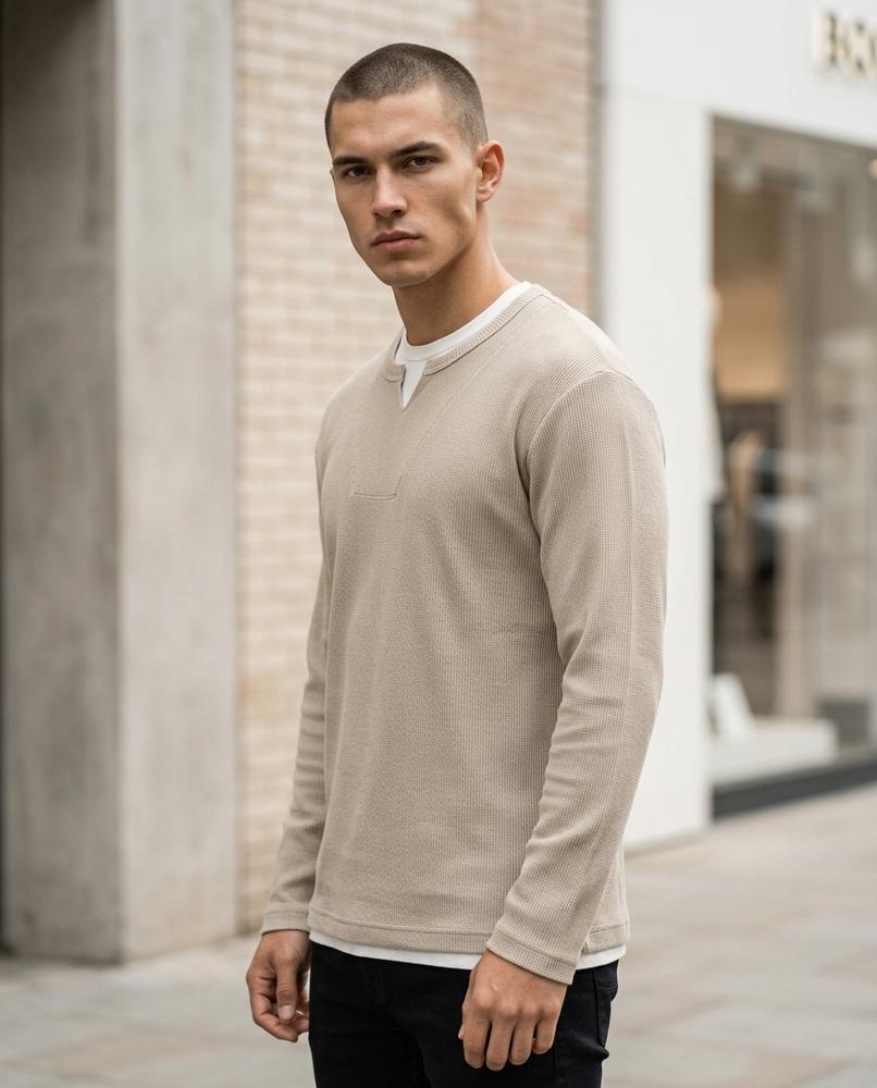 Men's T-Shirt – Elnor, Long sleeves, Relaxed fit – Tilly Outlet