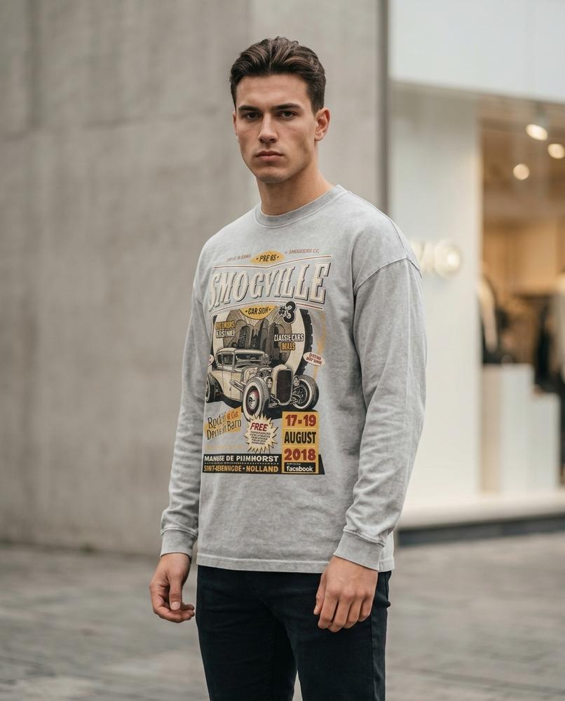 Unisex T-Shirt – Savin, Long sleeves, Relaxed fit – Tilly Outlet