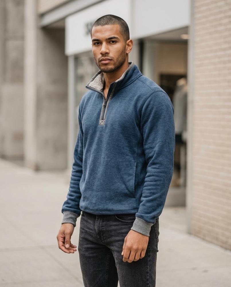 Men's Sweater – Elram, Fleece lining, Printed design – Tilly Outlet