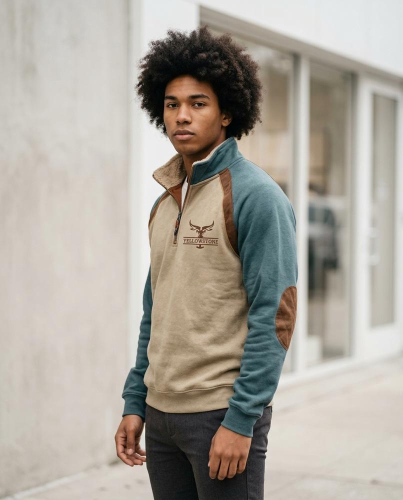 Men's Sweater – Elram, Fleece lining, Printed design – Tilly Outlet