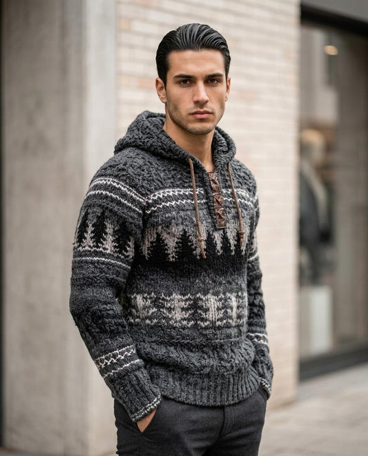 Men's Hoodie – Corev, Fleece lining, A graphic print – Tilly Outlet