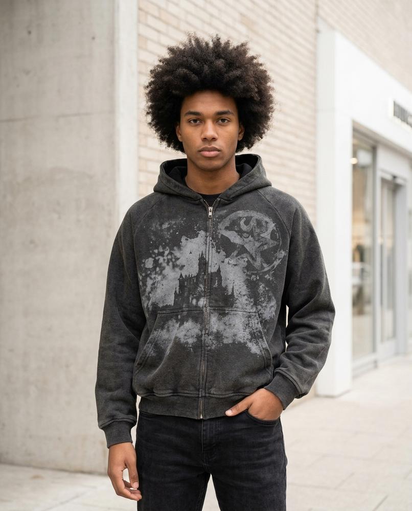 Unisex Hoodie – Vavar, A washed finish, A graphic print – Tilly Outlet
