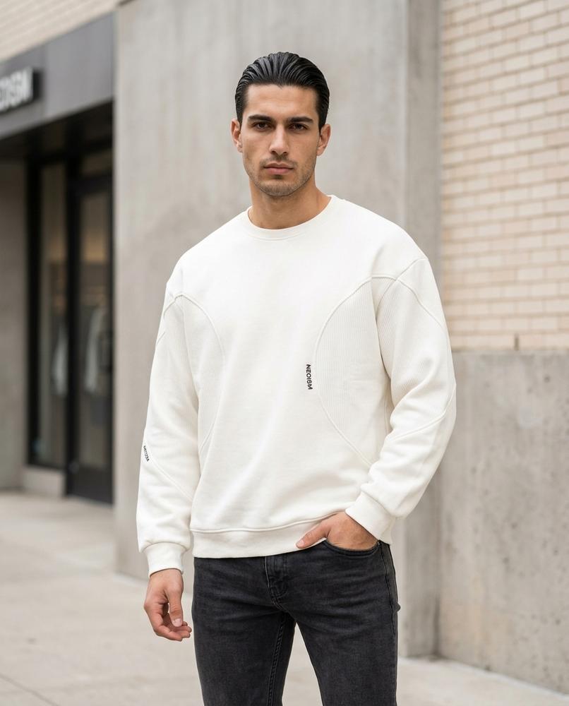 Unisex Sweatshirt – Kalan, Textured fabric, Long sleeves – Tilly Outlet
