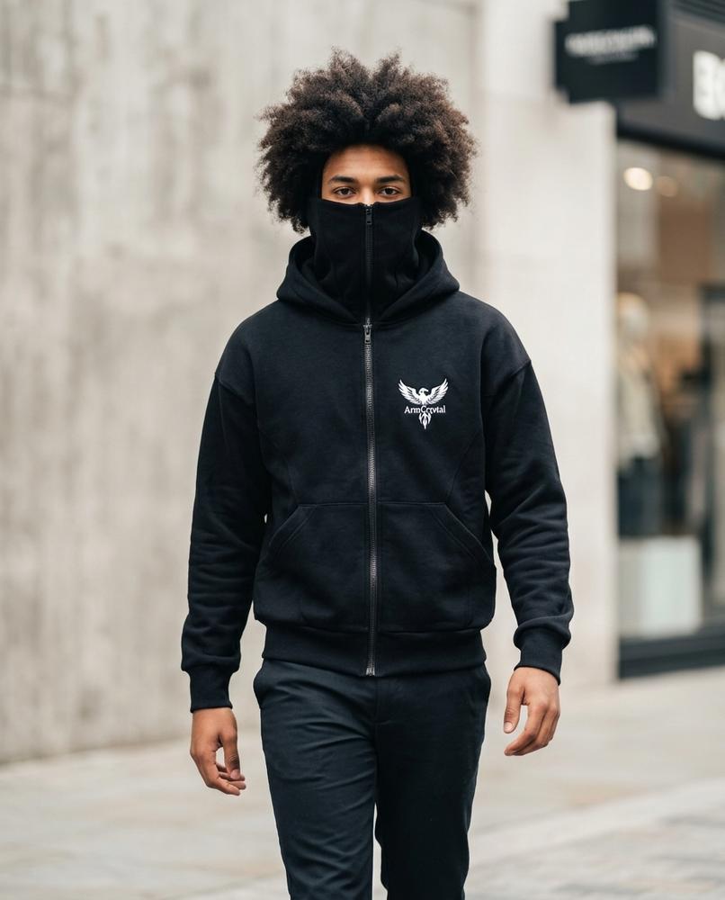 Unisex Hoodie – Netir, Knit texture, A zipper closure – Tilly Outlet