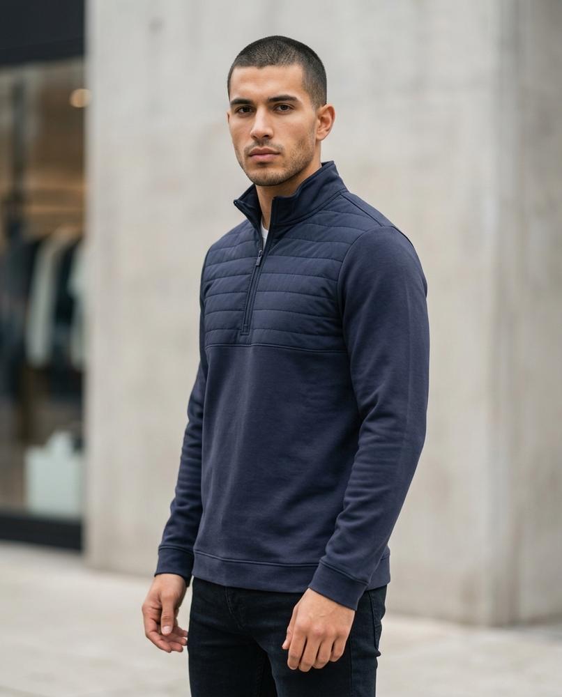 Men's Sweater – Zever, Textured fabric, A zipper closure – Tilly Outlet
