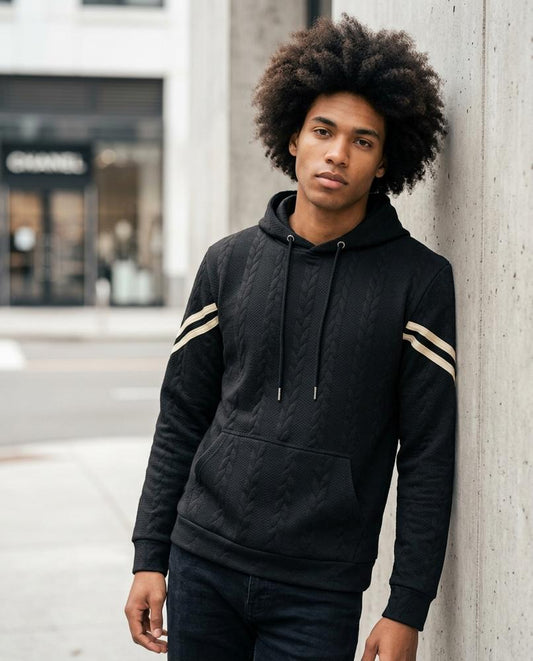 Men's Hoodie – Lasol, Fleece lining, Textured fabric – Tilly Outlet