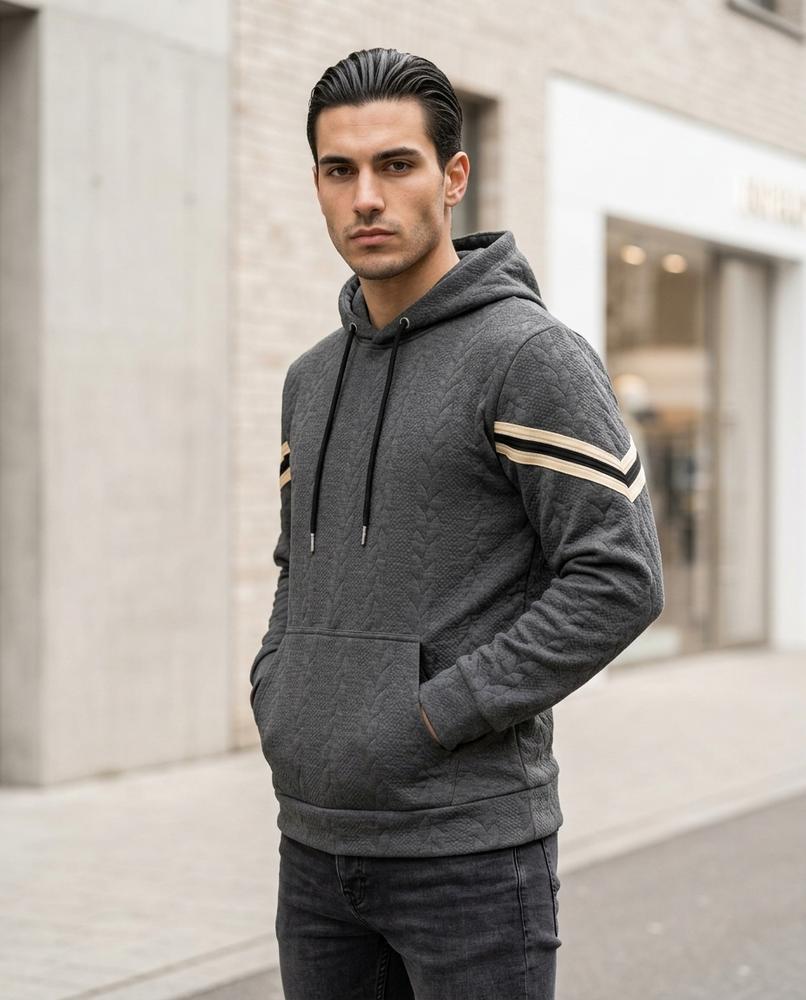 Men's Hoodie – Lasol, Fleece lining, Textured fabric – Tilly Outlet