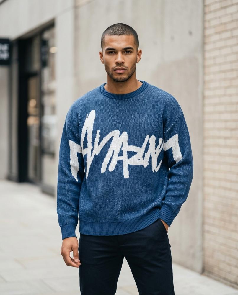 Unisex Sweater – Catir, Knit texture, A graphic print – Tilly Outlet
