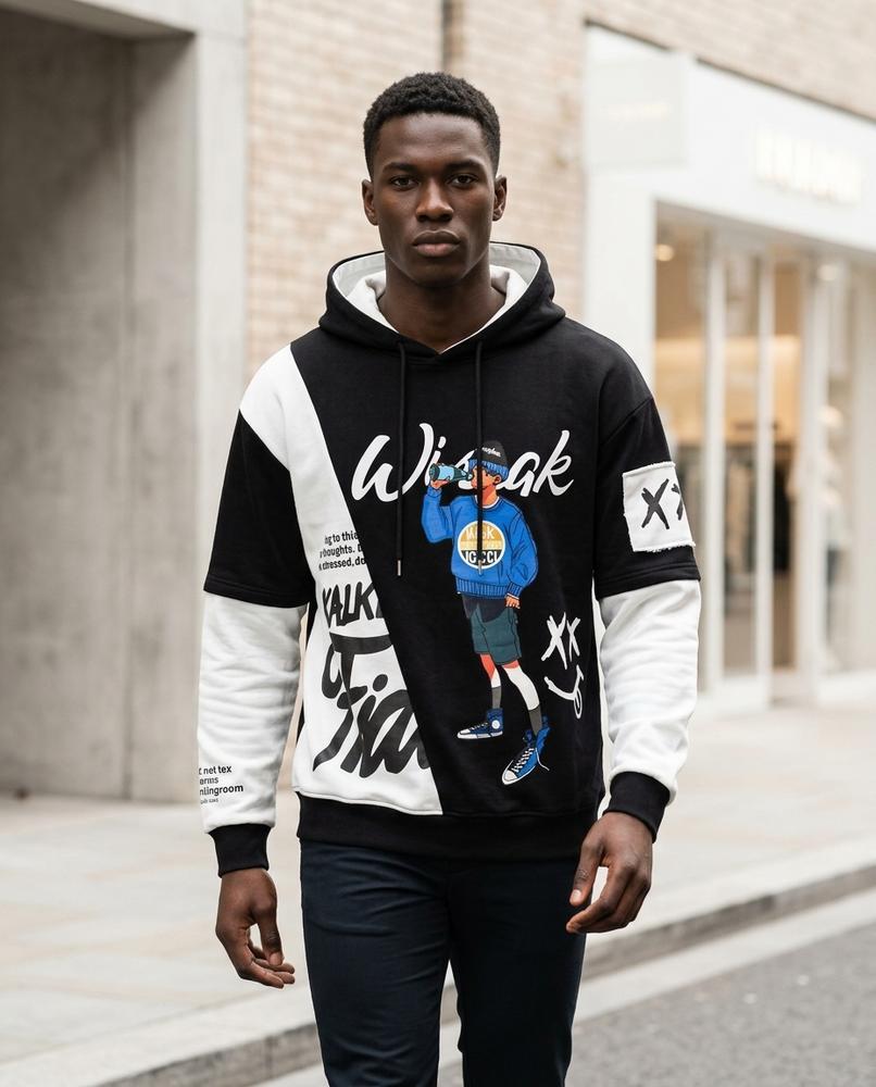 Unisex Hoodie – Kavar, A graphic print, An attached hood – Tilly Outlet