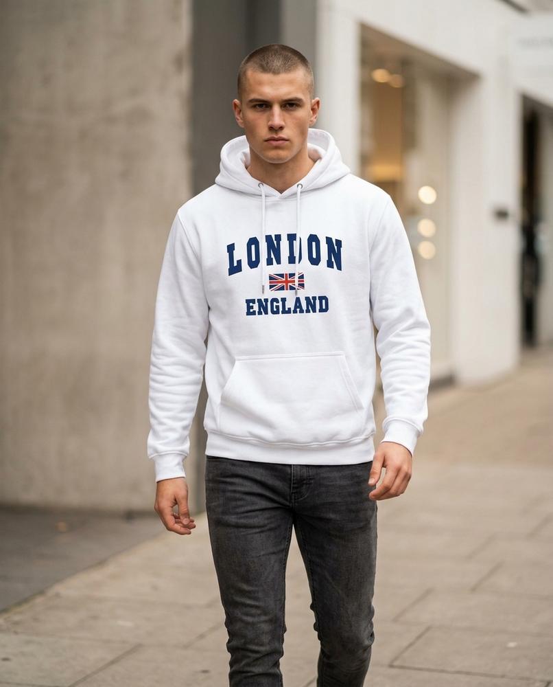 Unisex Hoodie – Almon, Fleece lining, A graphic print – Tilly Outlet