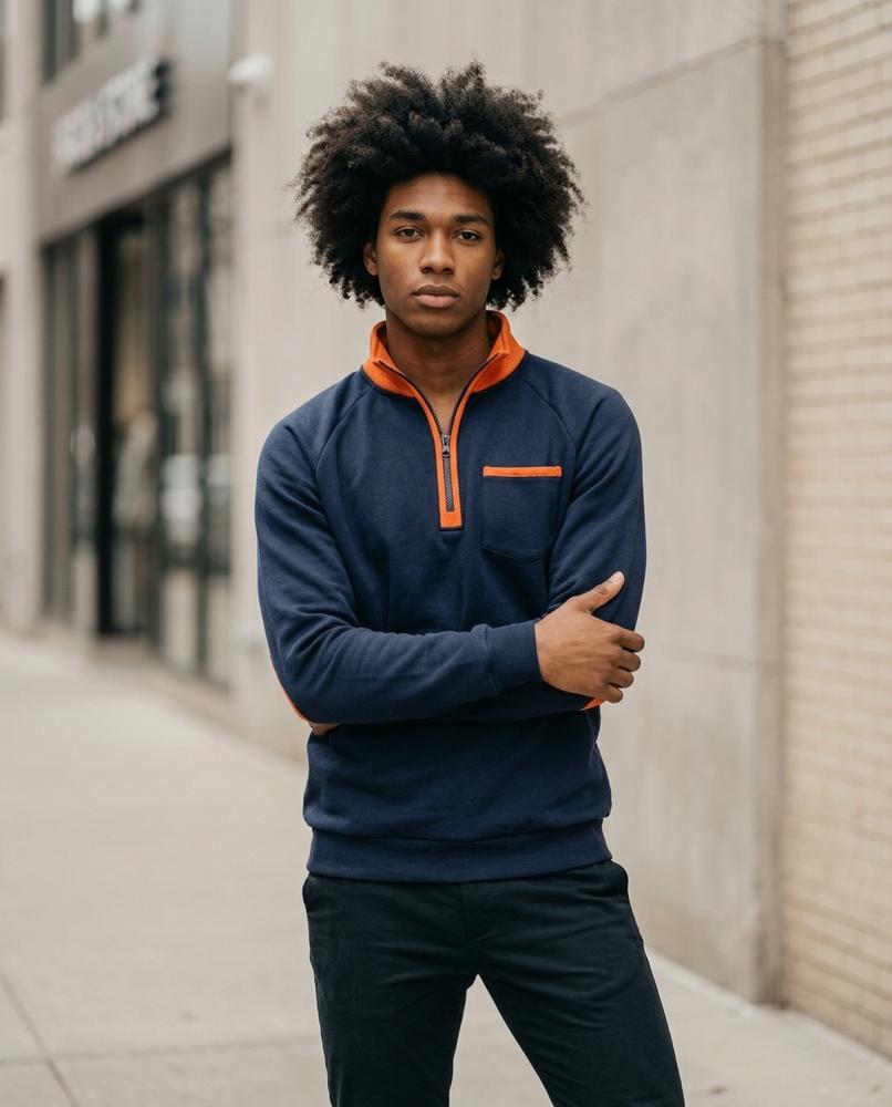 Men's Sweatshirt – Daven, Fleece lining, A zipper closure – Tilly Outlet
