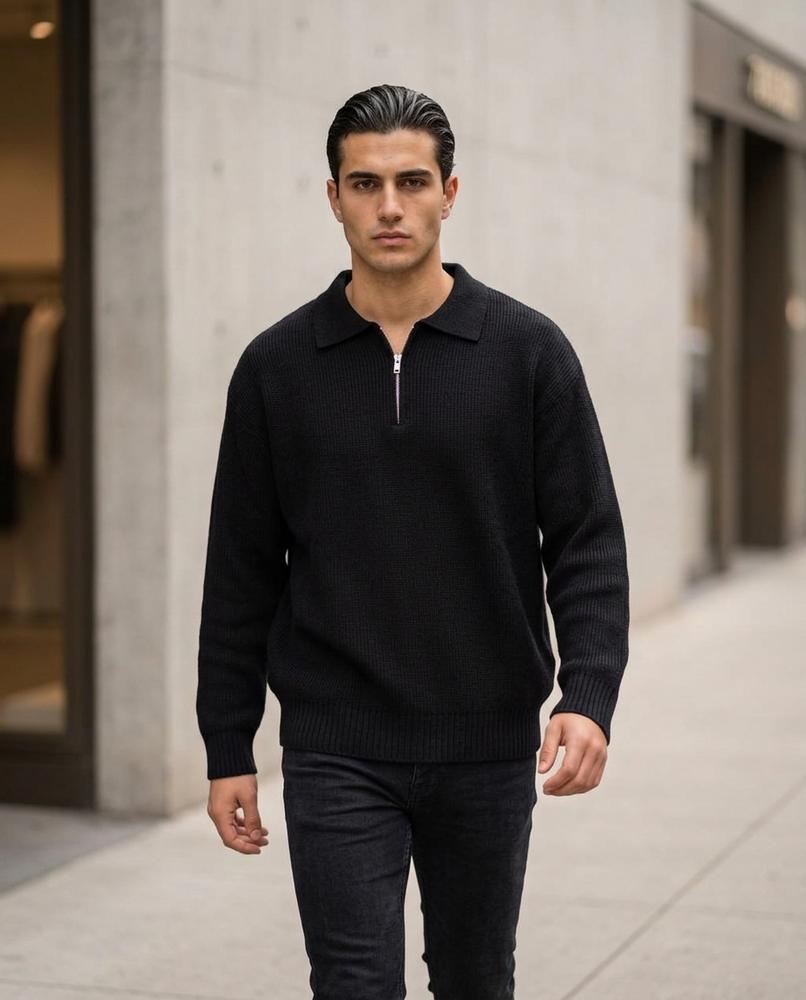 Unisex Sweater – Tisol, Knit texture, A zipper closure – Tilly Outlet